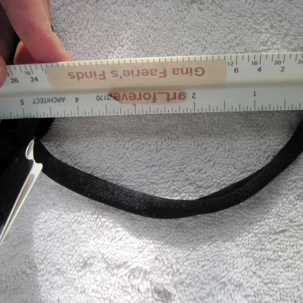 4 Plain Soft Black No Metal Elastic Fabric Ponytailer Hair Bands Shiny Sparkle